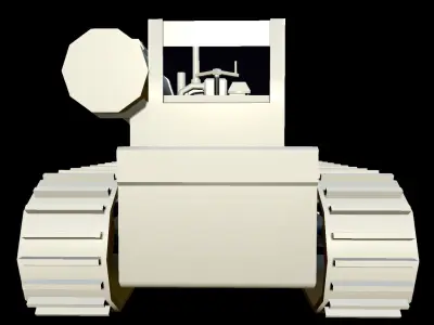 Industrial Heavy Vehicle Low-poly 3D model