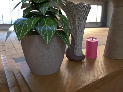 Showpiece table frog fish Environment Props Unreal Engine Unity Low-poly 3D model