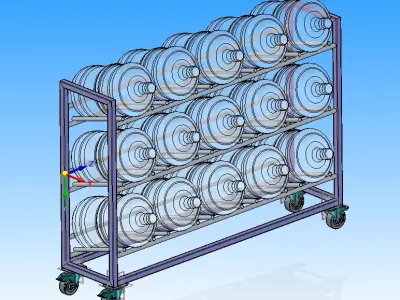 Water Barrel Stand  3D model