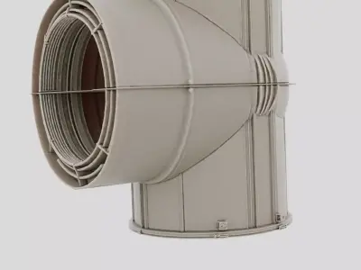 Industrial Factory Dust Collection Duct Inlet for 3D print 3D model