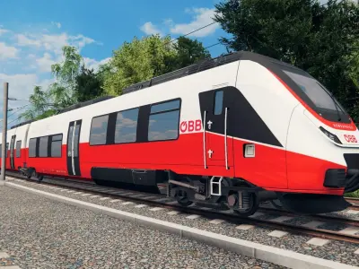 Austrian Train - Talent 3 OEBB CityJet  Low-poly 3D model