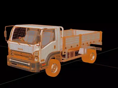 Isuzu FVZ Flatbed Truck 3D model