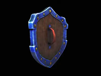 stylized shield 3D model purchase