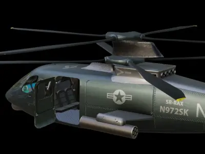 Sikorsky S-97 Raider Low-poly 3D model