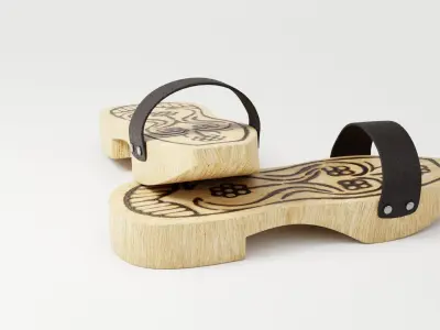 Wooden Clogs 3D model