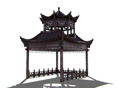 Pagoda 01 PBR Low-poly 3D model