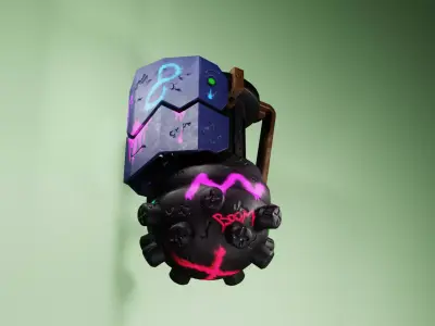 Grenade Jinx Free low-poly 3D model