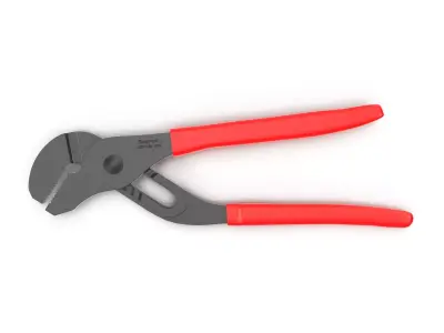 SO Adjastable joint pliers serrated jaws Low-poly 3D model