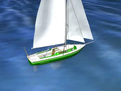 30 Foot Sailboat V12 3D model