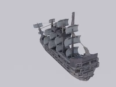 Ship low poly 3D model for free Low-poly 3D model