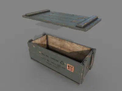 Army Crate 3 Low-poly 3D model