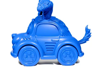 Dog toy car 3D print model