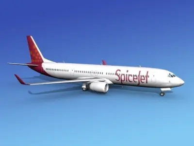 Boeing 737-900ER SpiceJet 3D model