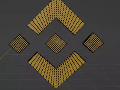 BNB Logo Animation Low-poly 3D model