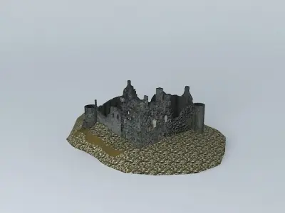 Ruined castle Free 3D model