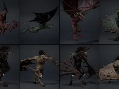 Winged Beasts Bundle Part 1 3D Model Pack