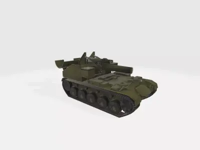 Low Poly Tank Free low-poly 3D model by guohong365
