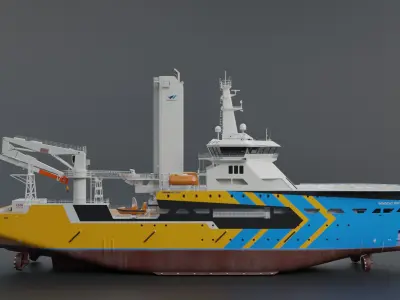 CSOV WindCat Offshore 3D model