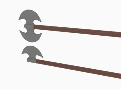  Axe Double Free  Free low-poly 3D model
