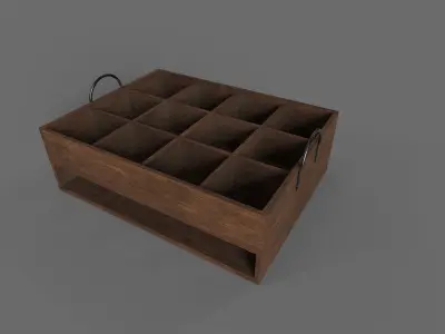 Old Beer Crate Free low-poly 3D model