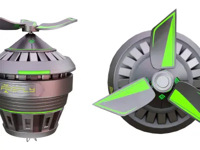 Sci fi grenade   Low-poly 3D model