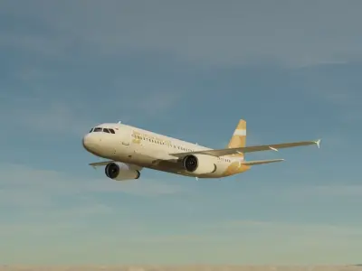 Airbus A320-232 Super Air Jet Low-poly 3D model