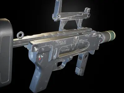 AAA GL320 Grenade Launcher Game Ready PBR Low-poly 3D model