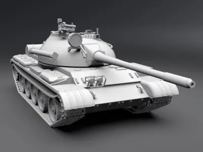 T55 Tank Scale model 3D print model