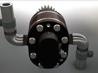 An oil pump Free 3D model
