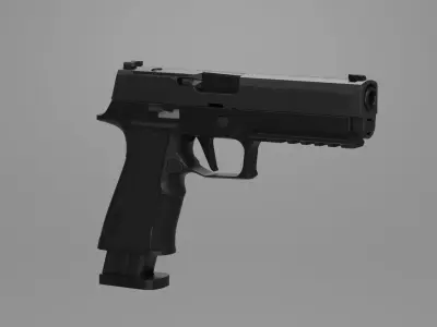 SIG SAUER P320 XTEN - High Poly 3D Handgun Model 3D model