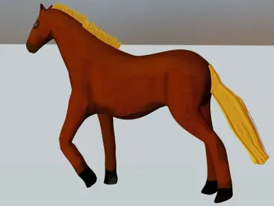 Horse Low-poly 3D model