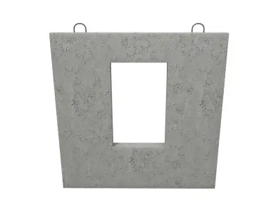 Concrete Wall with Windows 2 3D model