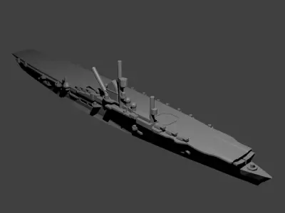German Graf Zeppelin Class Aircraft Carrier 3D print model