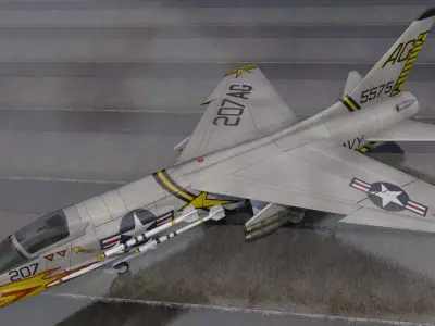 Vought F-8E Crusader 3D model