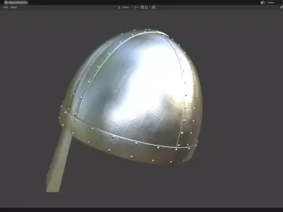 Viking Helmet PBR Low-poly 3D model