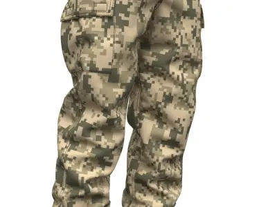 Military Cargo Pants -Marvelous designer 3D model
