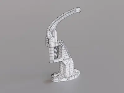 Snap button machine  Low-poly 3D model