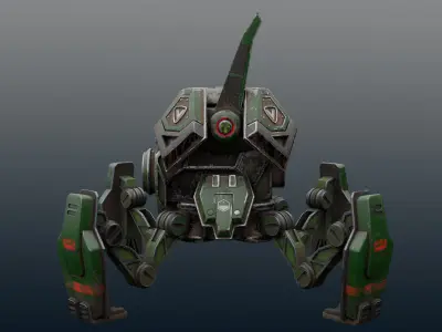 Robot Scout Low-poly 3D model