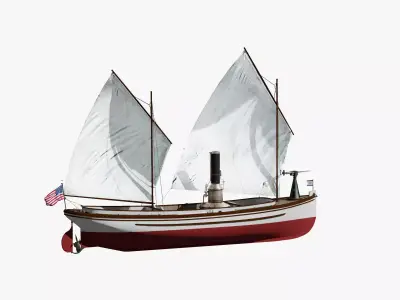 US Navy Steam Cutter 40 ft  ca  1900 3D model