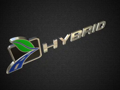 hybrid logo 3D model