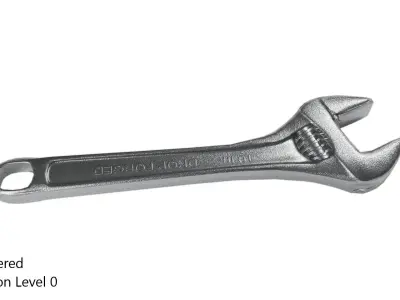 Crescent Wrench Low-poly 3D model