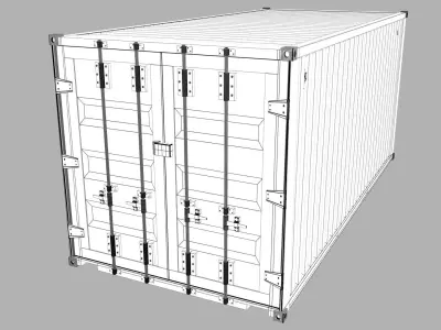 Container shipping Low-poly 3D model from CGTrader