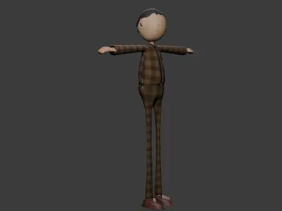 Stylish Basic Human  Low-poly 3D model