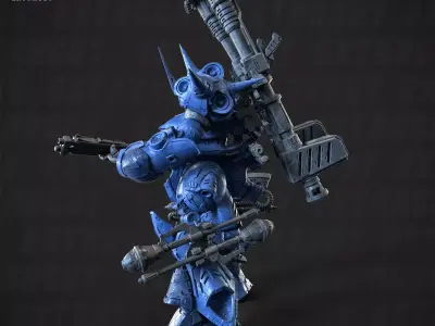 MS-08 Campfire Poseable set 150mm 3D print model