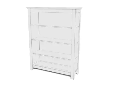 country bookcase Low-poly 3D model