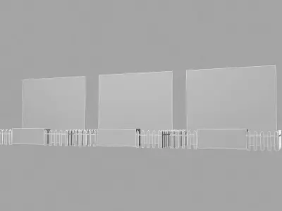 Stalls with Fencing Free low-poly 3D model