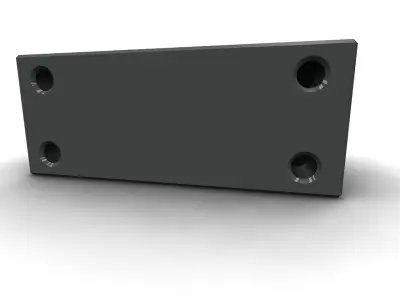 DSG40H metal plate with holes 3D model
