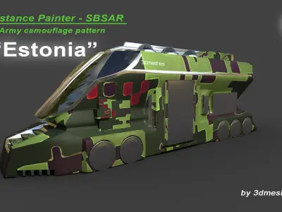 Estonia - Army Camouflage Pattern - SBSAR Material 3D model