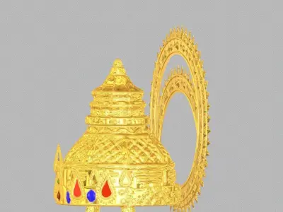 Indian Crown 3d Model 3D model