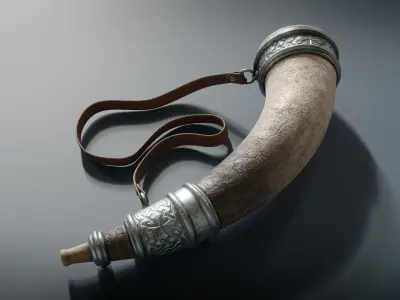 War Horn Low-poly 3D model